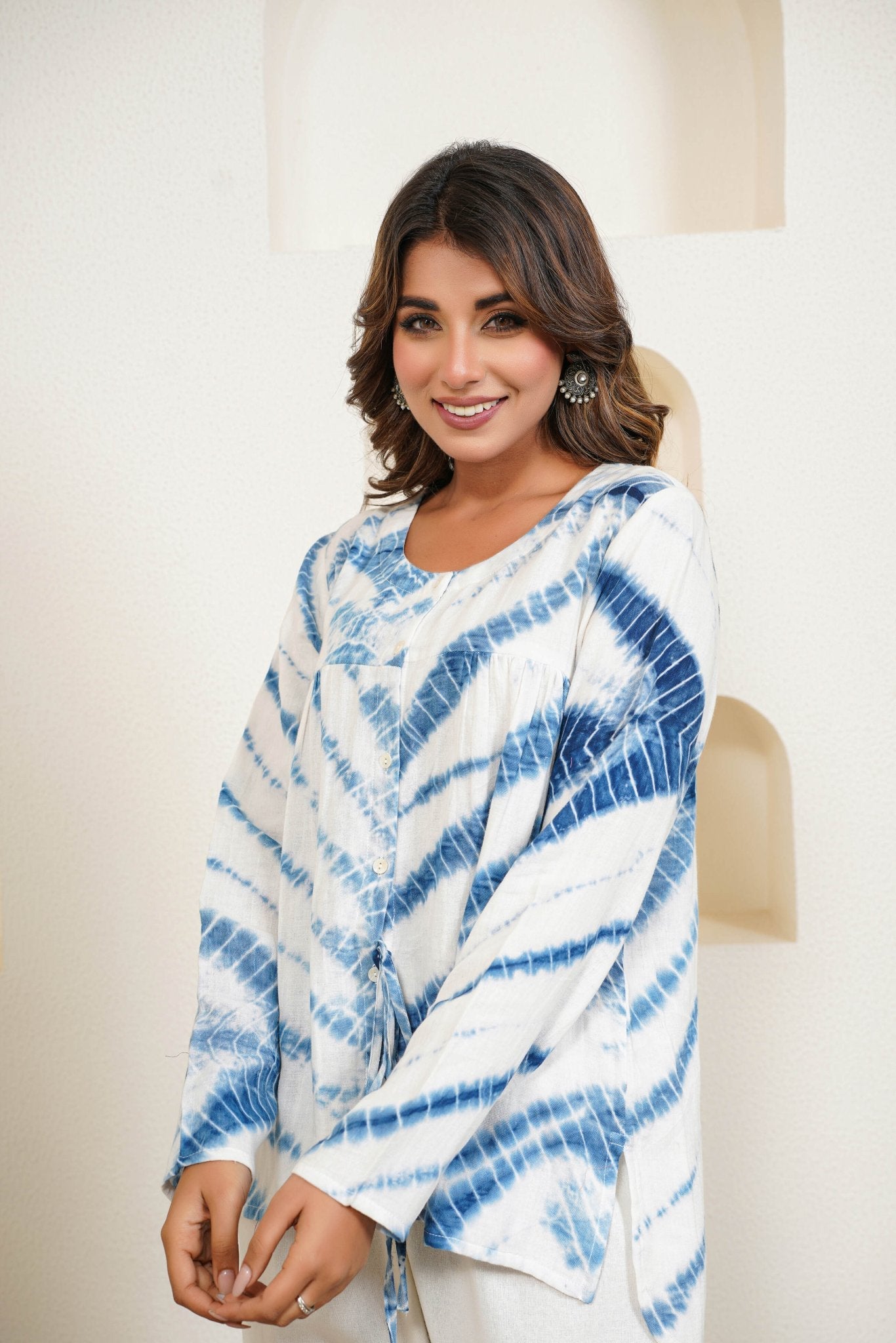 Indigo Tie Dye Top - Tara - C - Tara