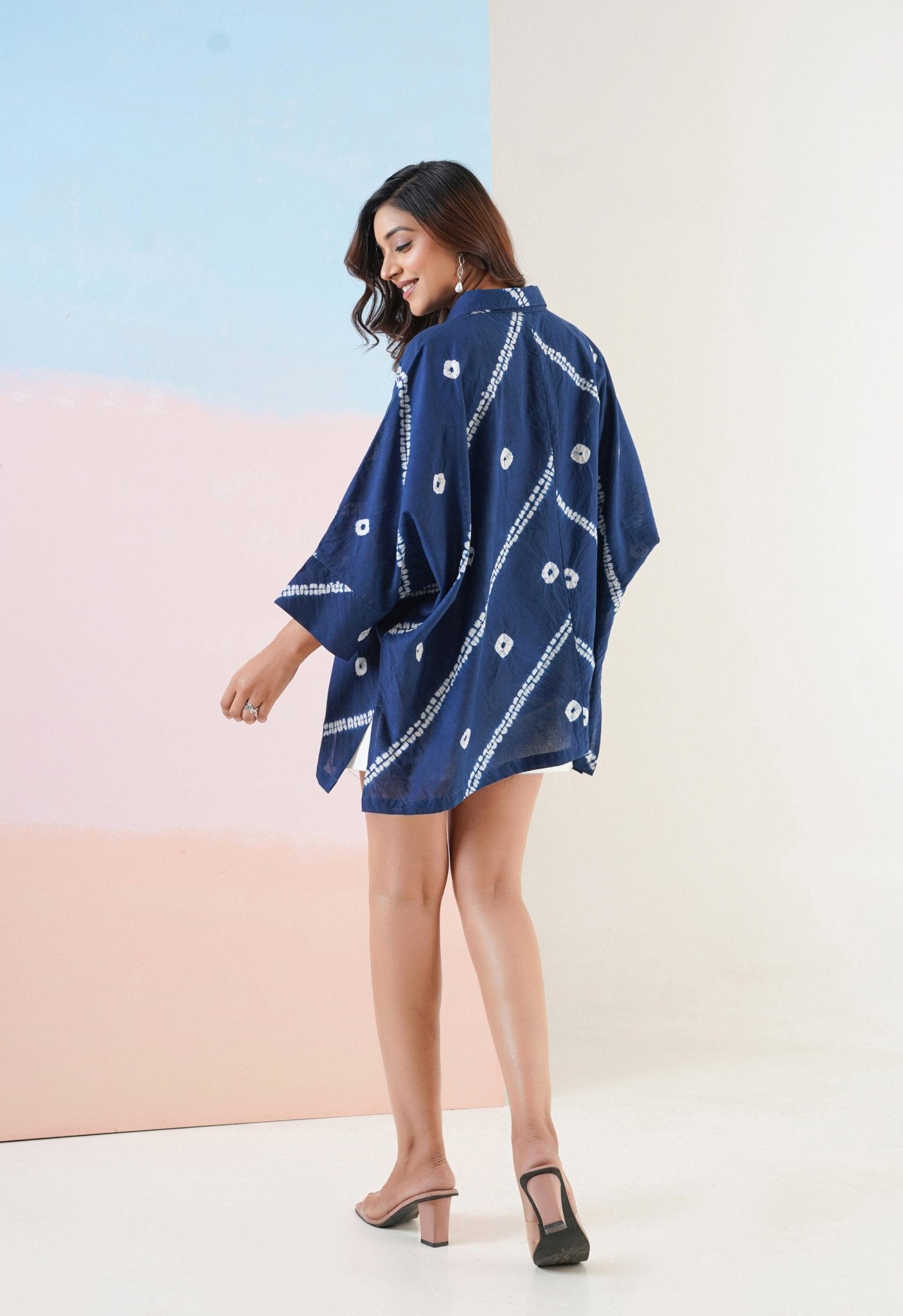 Indigo Tie Dye Top - Tara - C - Tara