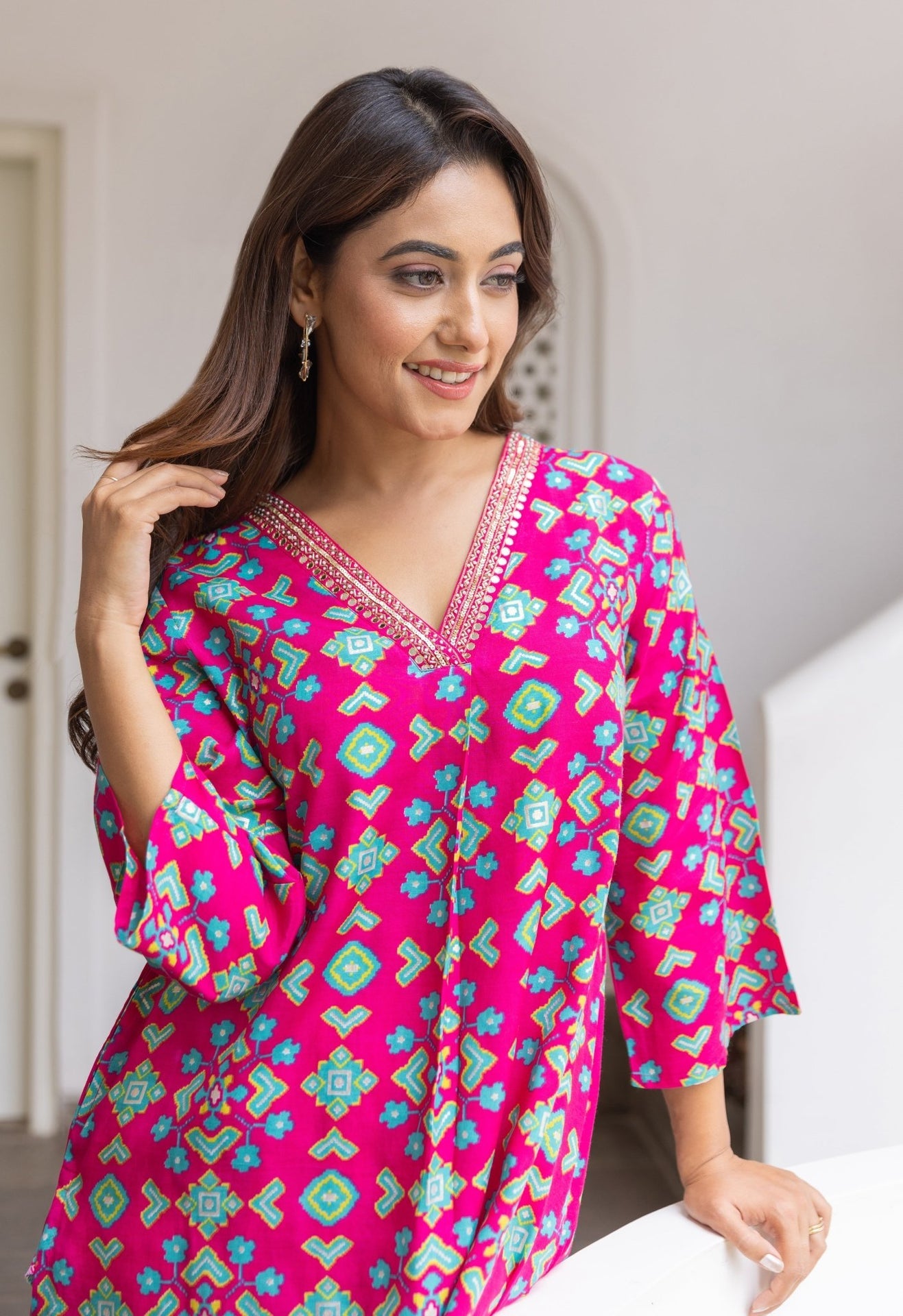 Patola Pink Co-ord Set - Tara-C-Tara