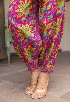 Pink And Yellow Floral Co-ord Set