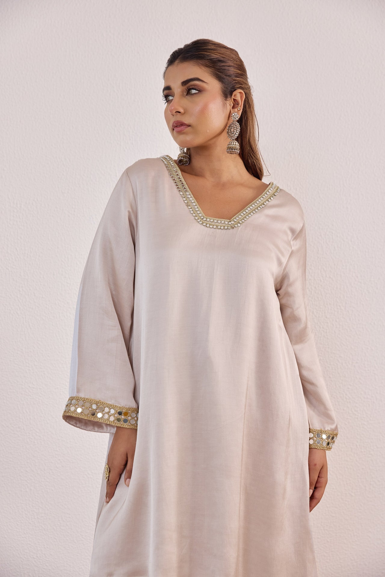 Champagne Pearl Embellished Co-ord set