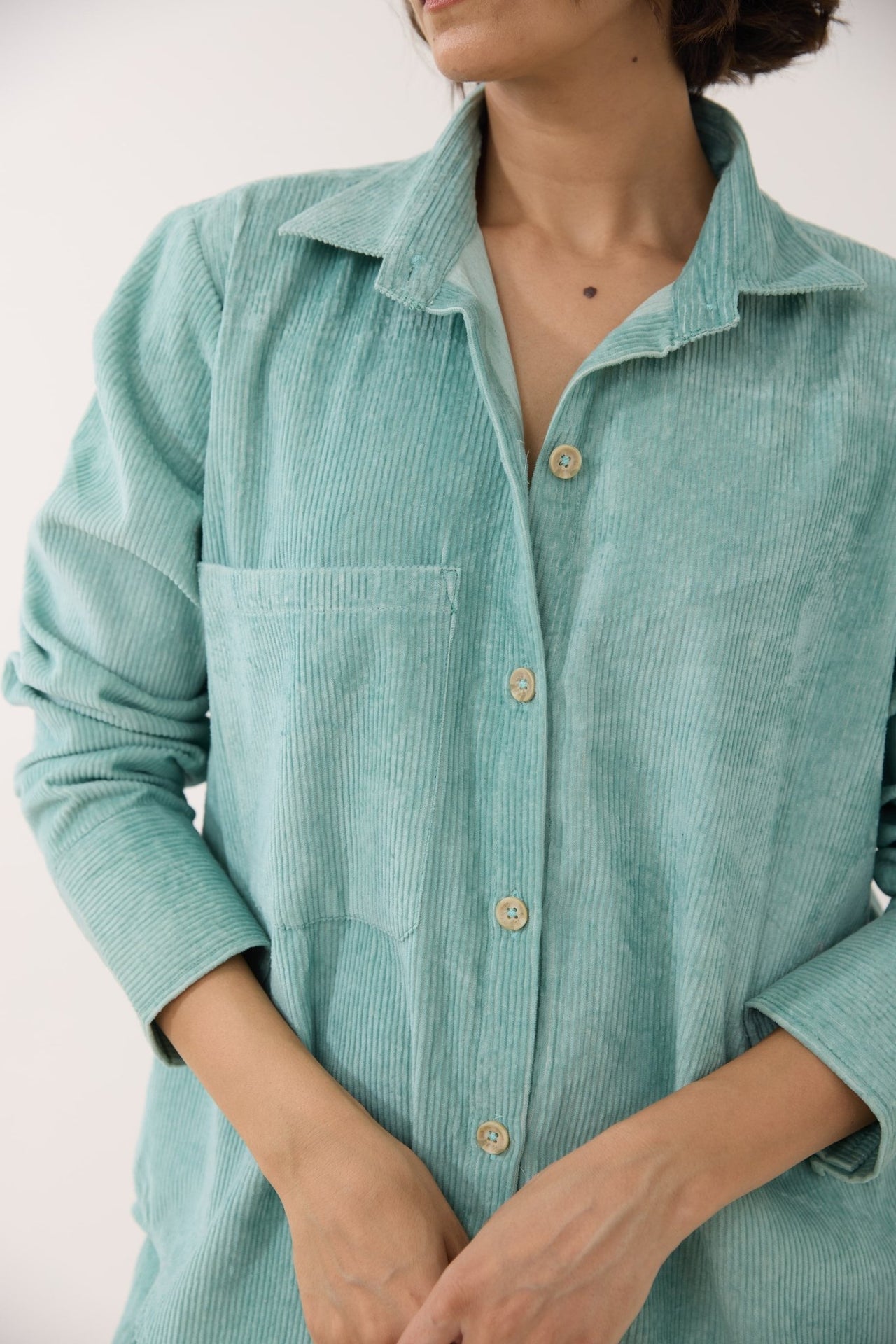 Aqua Blue Corduroy Co - ord Set - Tara - C - Tara