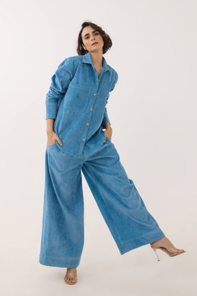 Blue Corduroy Co - ord Set - Tara - C - Tara