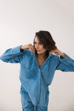 Blue Corduroy Co - ord Set - Tara - C - Tara