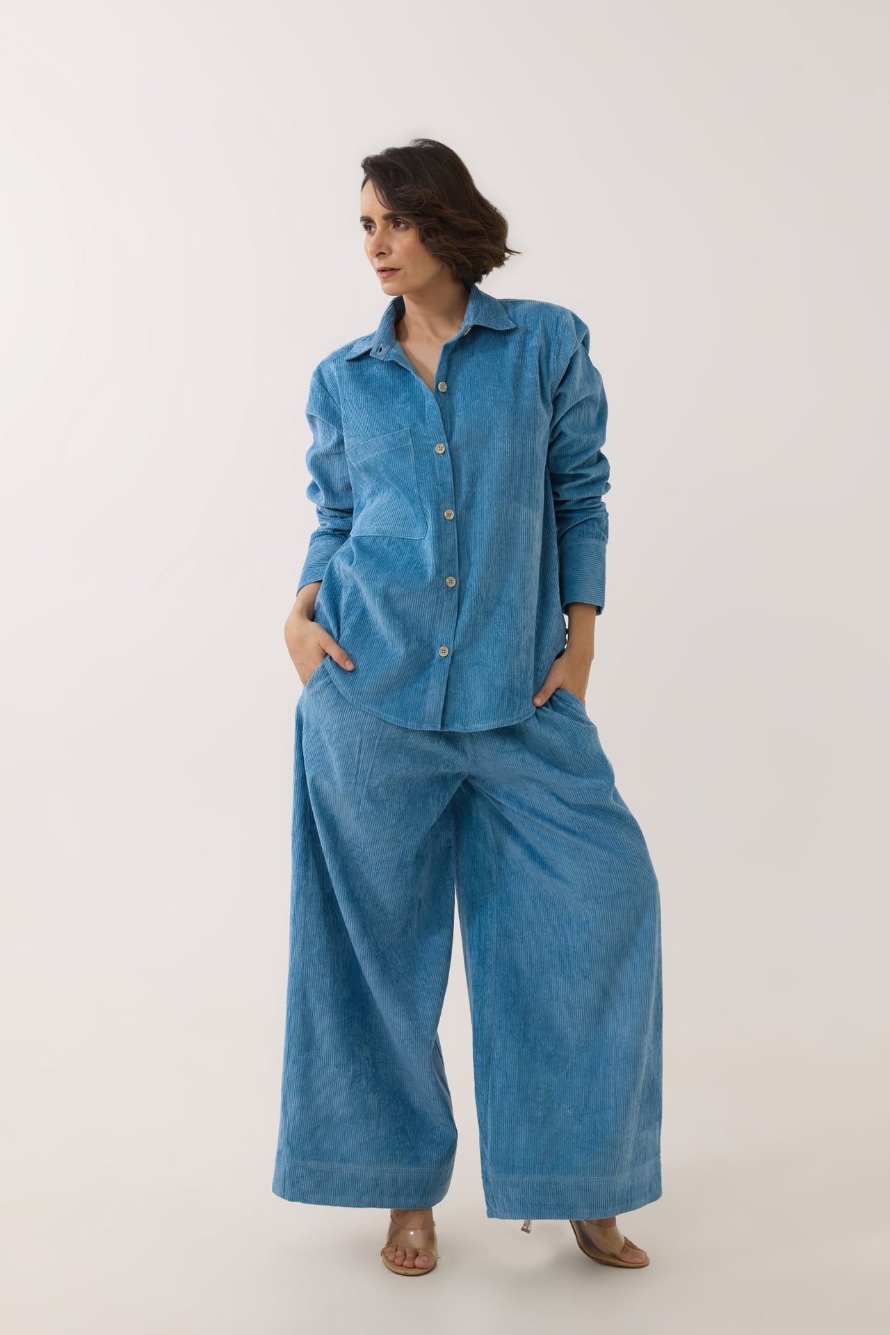 Blue Corduroy Co - ord Set - Tara - C - Tara