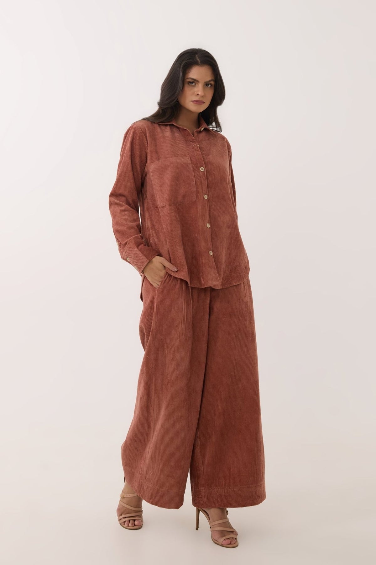 Brown Corduroy Co - ord Set - Tara - C - Tara