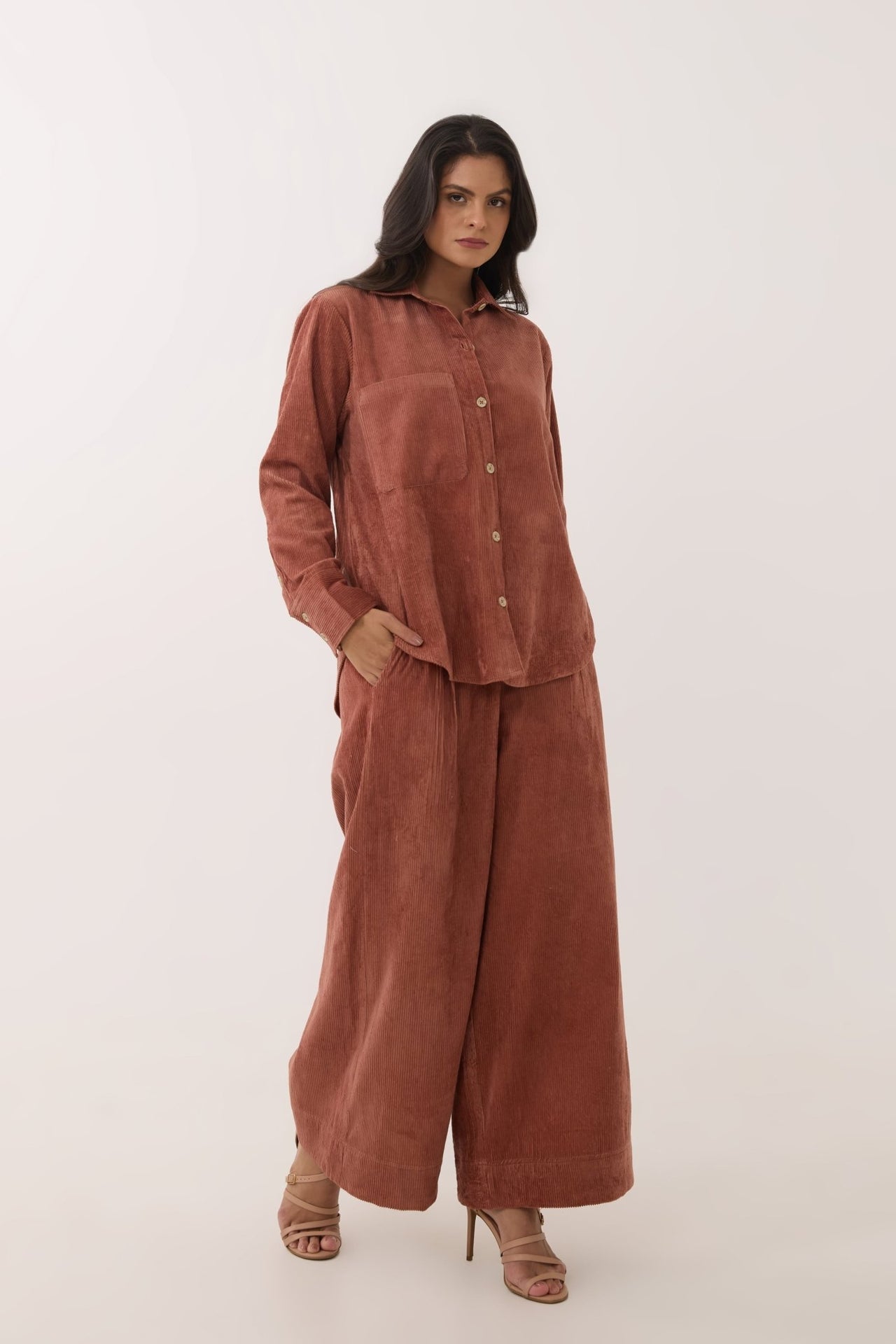 Brown Corduroy Co - ord Set - Tara - C - Tara