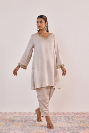 Champagne Pearl Embellished Co - ord set - Tara - C - Tara