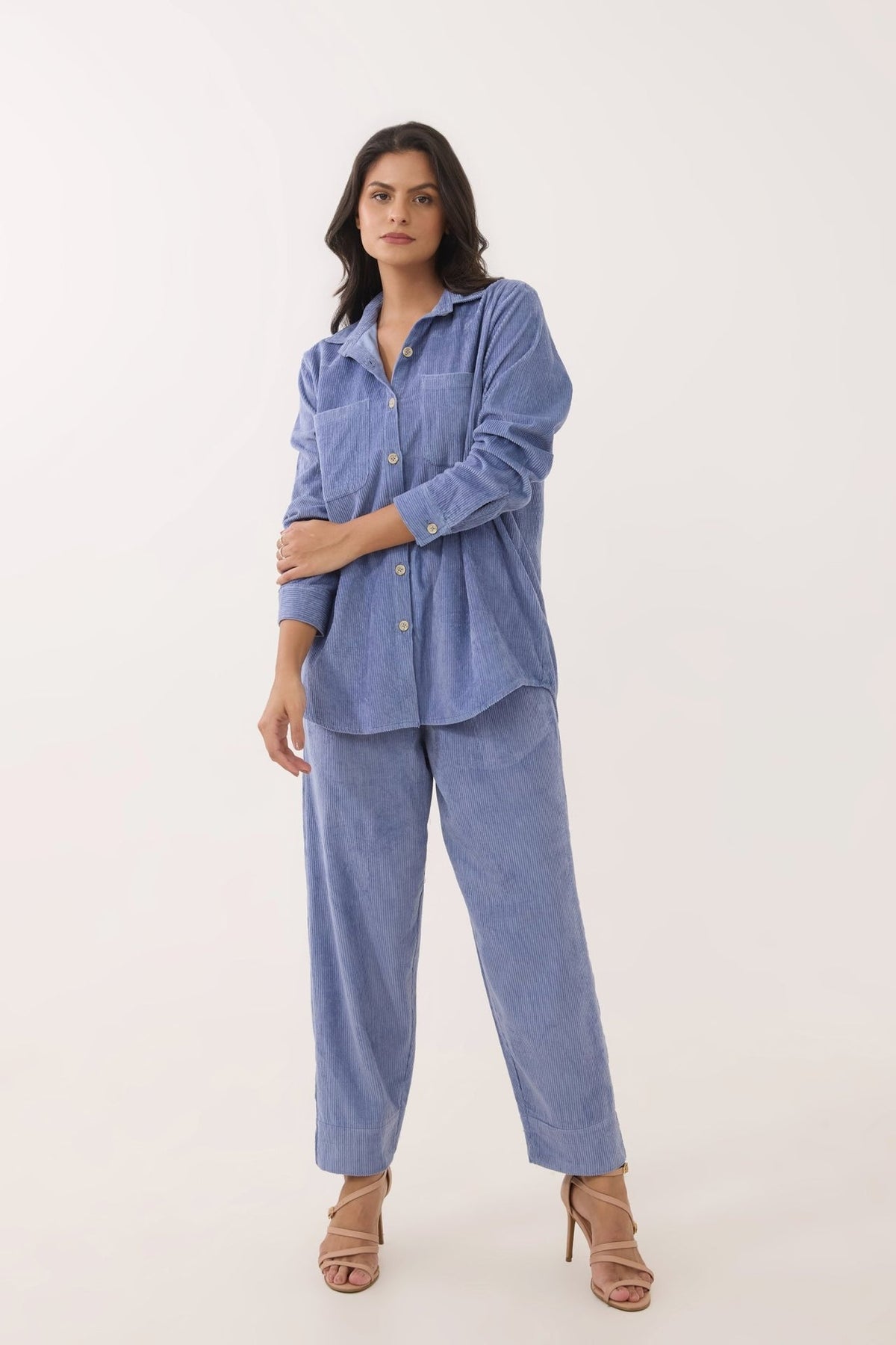 Dusty blue Corduroy Co - ord Set - Tara - C - Tara