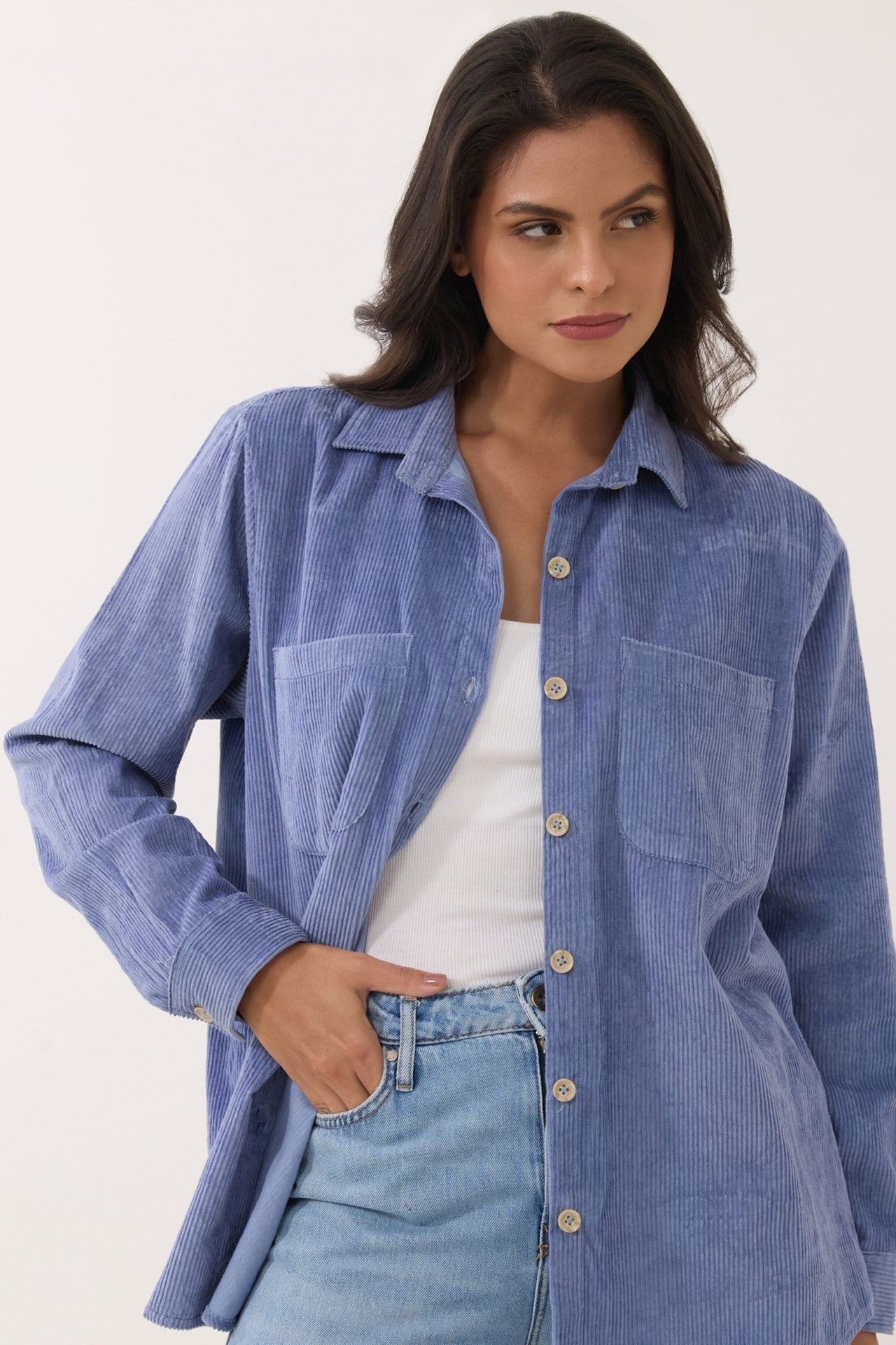 Dusty blue Corduroy Co - ord Set - Tara - C - Tara