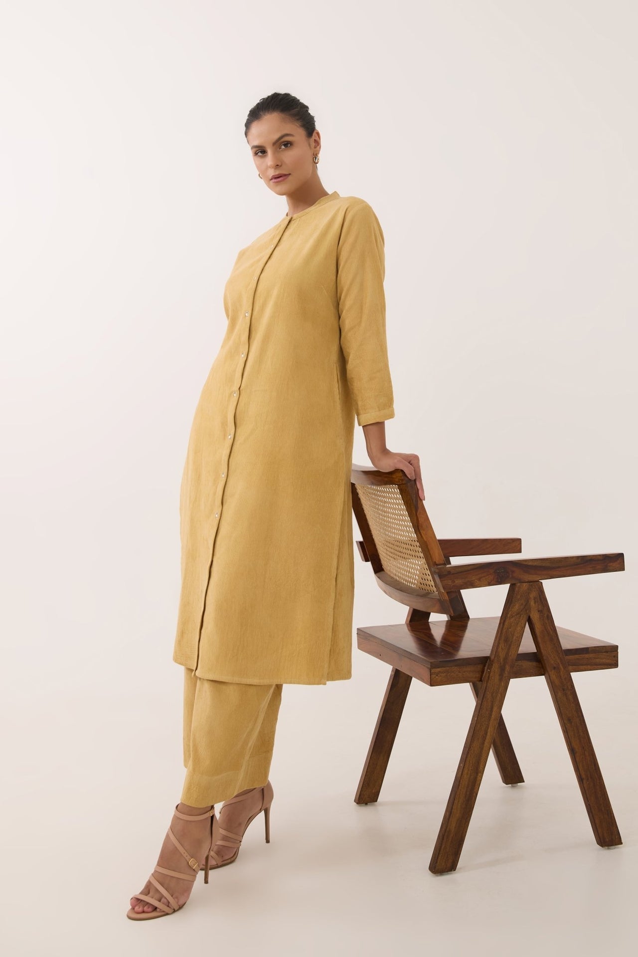 Golden Mustard Corduroy Co - ord Set - Tara - C - Tara