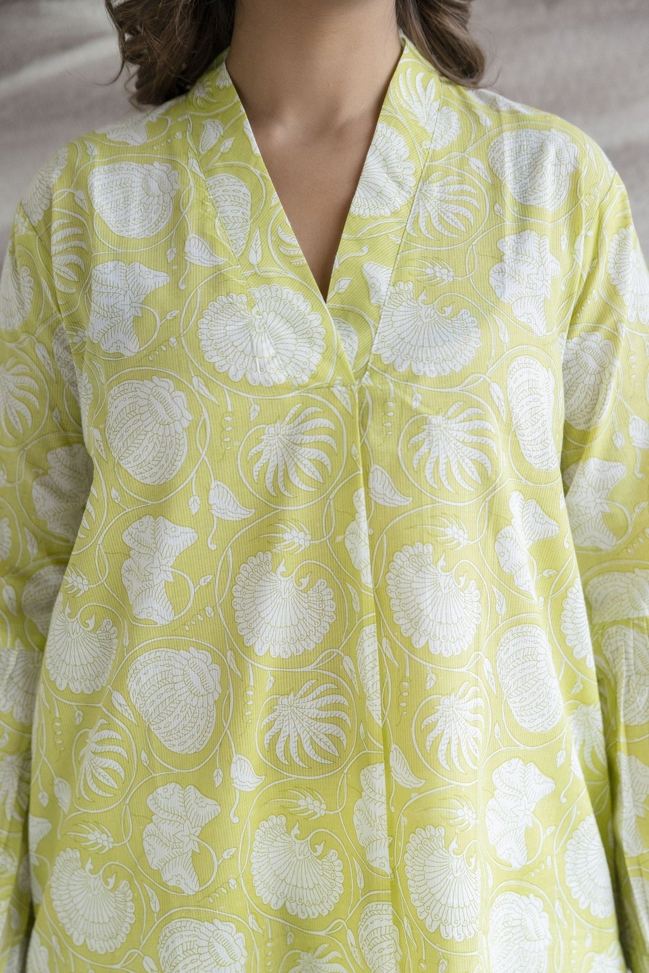 Light Green Paisley Printed Co - ord Set - Tara - C - Tara