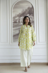 Light Green Paisley Printed Co - ord Set - Tara - C - Tara