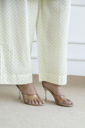 Light Green Paisley Printed Co - ord Set - Tara - C - Tara