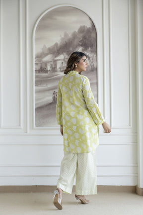 Light Green Paisley Printed Co - ord Set - Tara - C - Tara