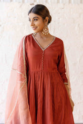 Melon Rust Sharara Set - Tara-C-Tara