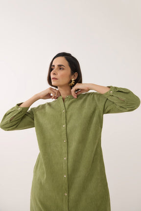 Olive Green Corduroy Co - ord Set - Tara - C - Tara