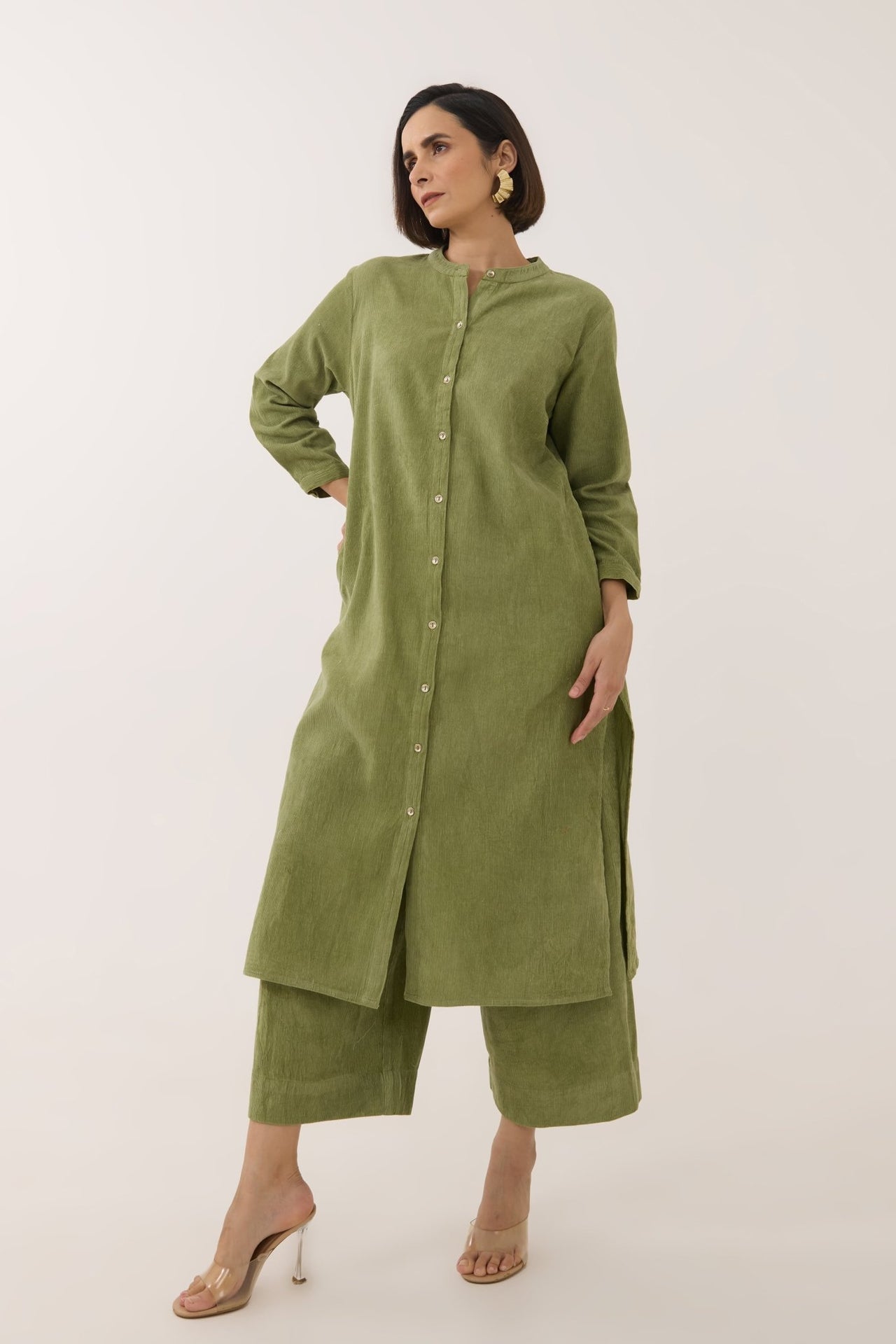Olive Green Corduroy Co - ord Set - Tara - C - Tara