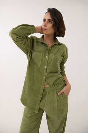 Olive Green Corduroy Co - ord Set - Tara - C - Tara