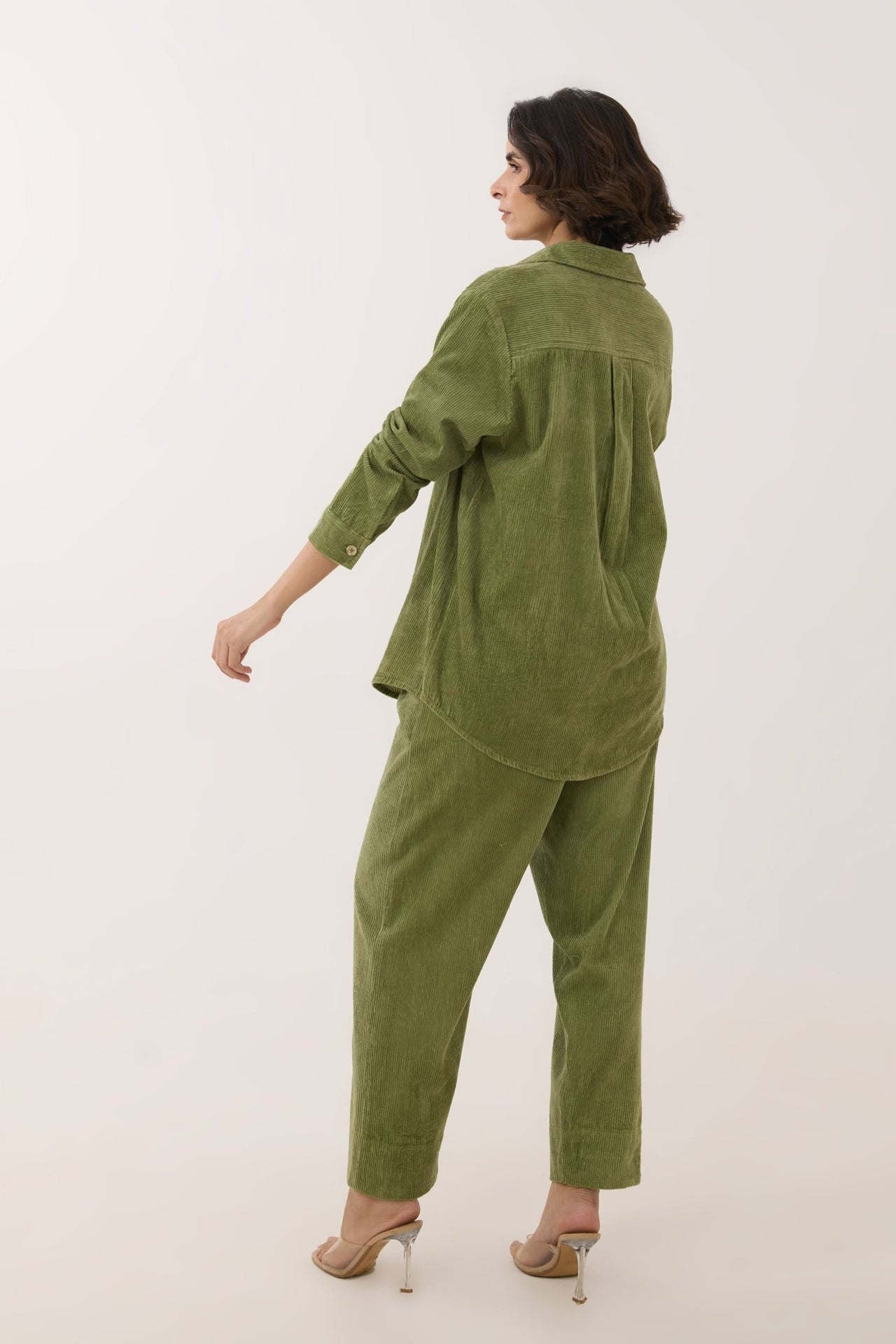 Olive Green Corduroy Co - ord Set - Tara - C - Tara