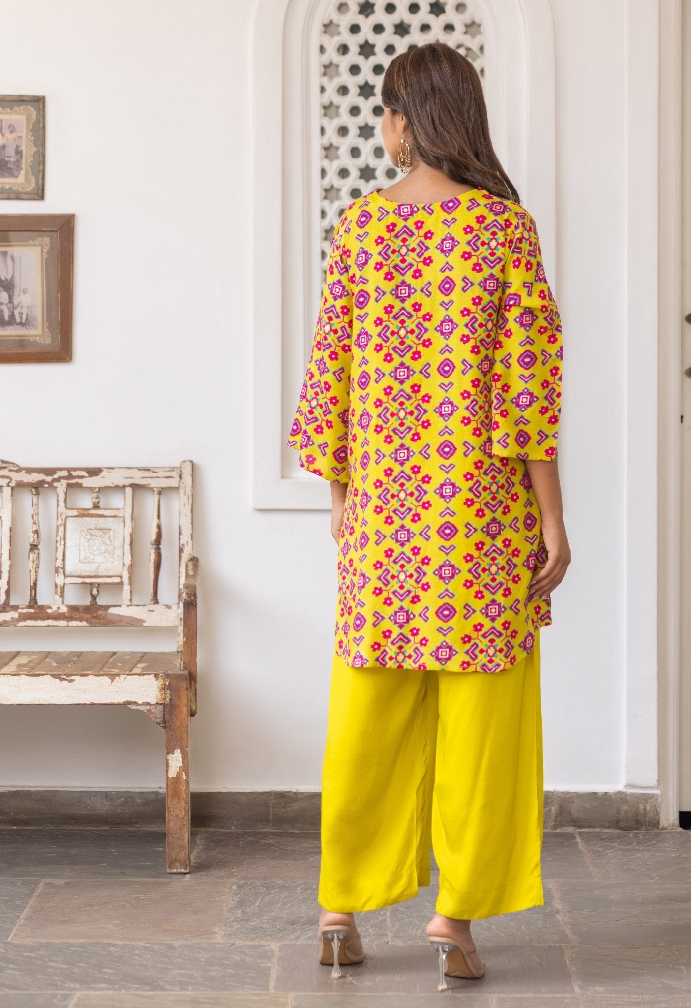 Patola Yellow Co-ord Set - Tara-C-Tara