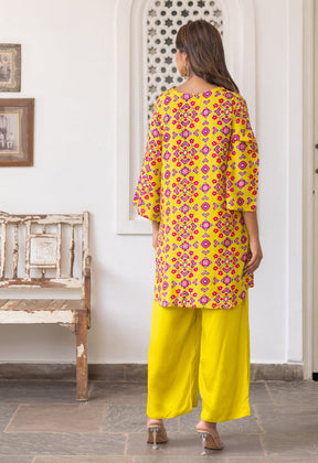 Patola Yellow Co-ord Set - Tara-C-Tara