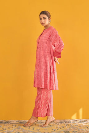 Pink Coral Hand Block Printed Coord Set - Tara - C - Tara