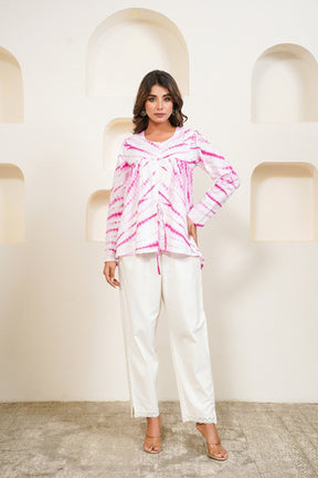 Pink Tie Dye Top - Tara - C - Tara