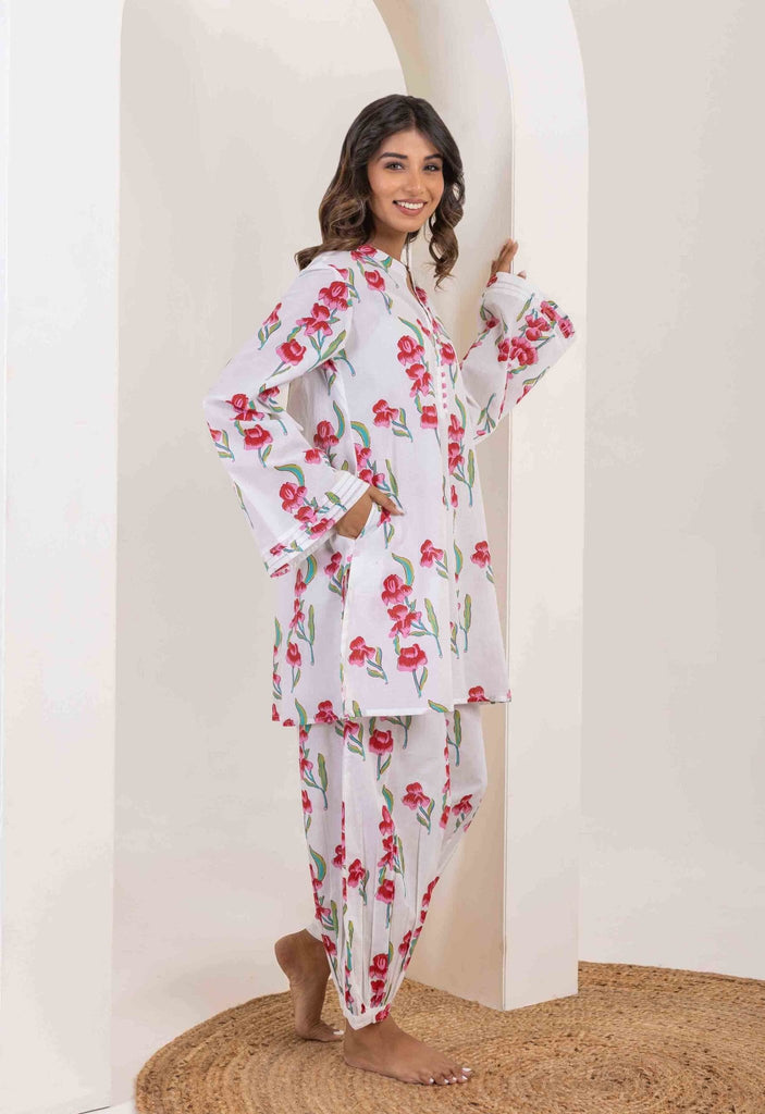 Rose Floral Printed Co-ord Set - Tara-C-Tara