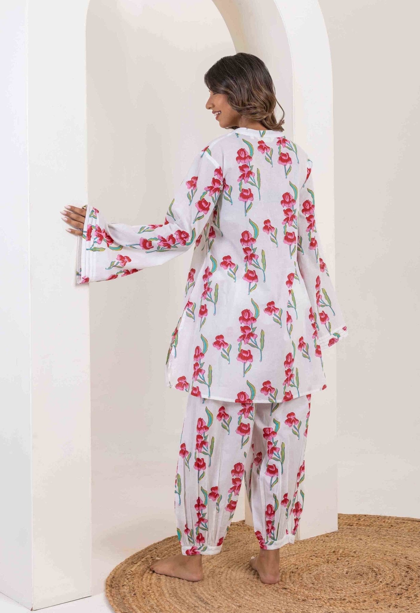 Rose Floral Printed Co-ord Set - Tara-C-Tara