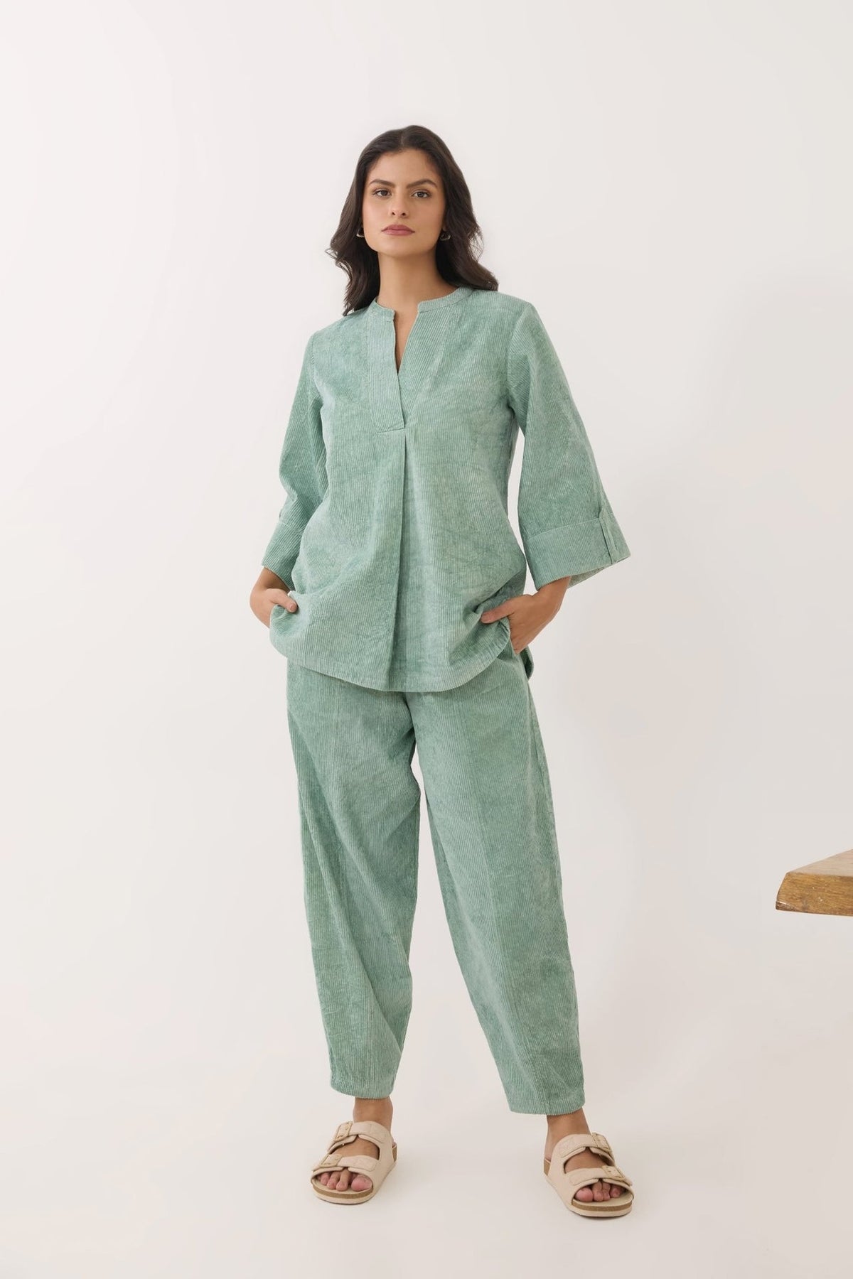 Sage Green Corduroy Co - ord Set - Tara - C - Tara