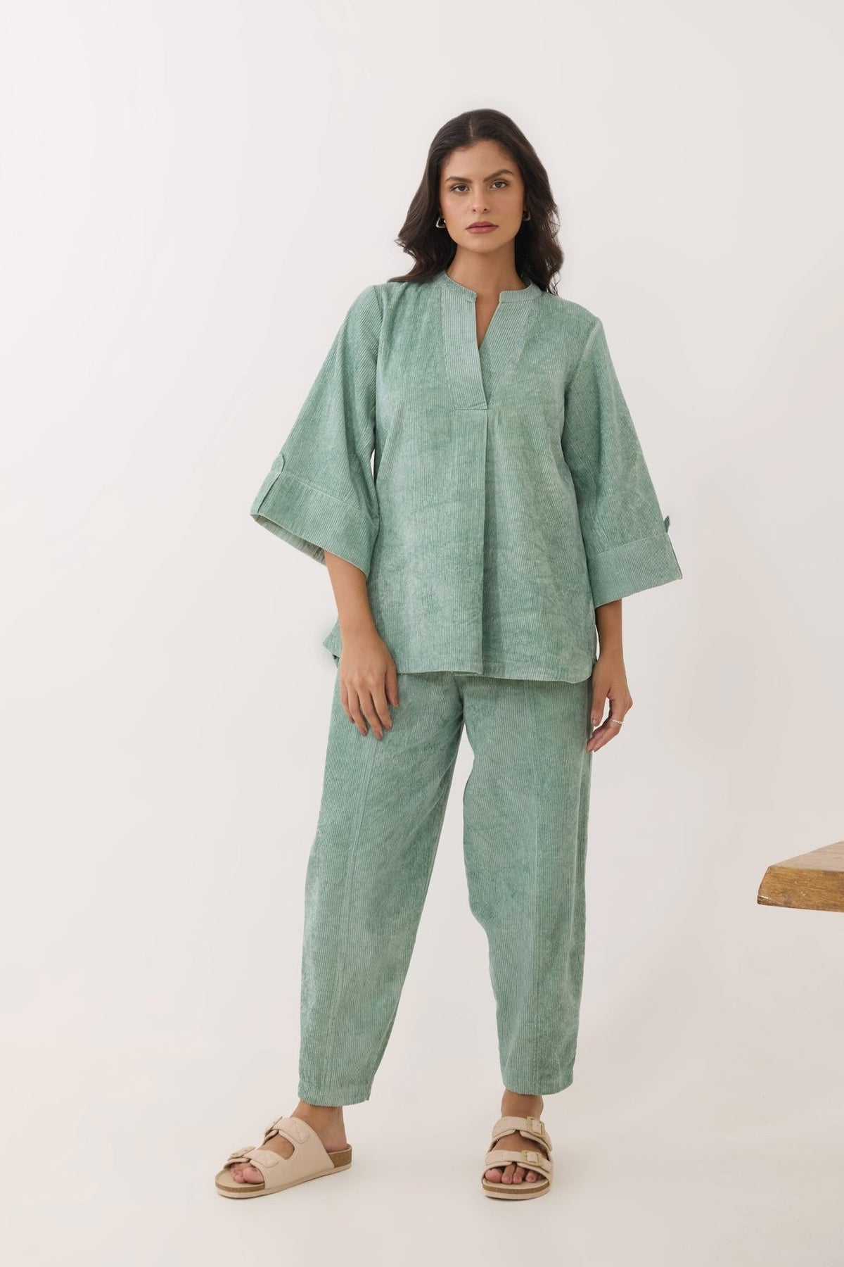 Sage Green Corduroy Co - ord Set - Tara - C - Tara