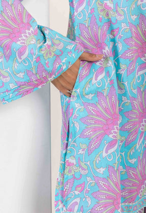 Turquoise Pink Floral Co-ord Set - Tara-C-Tara